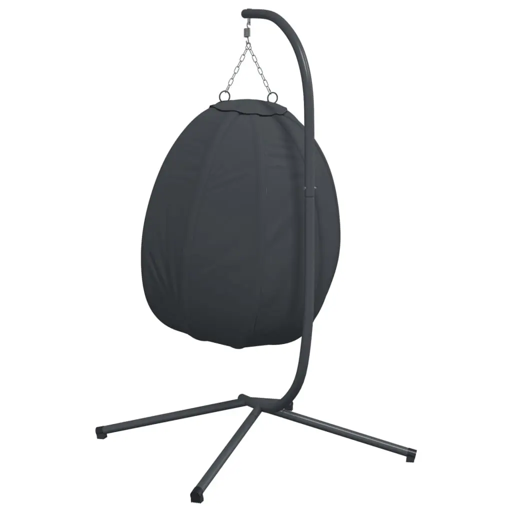 Hanging Egg Chair with Stand Steel Anthracite Outdoor Garden Patio Swing Seat
