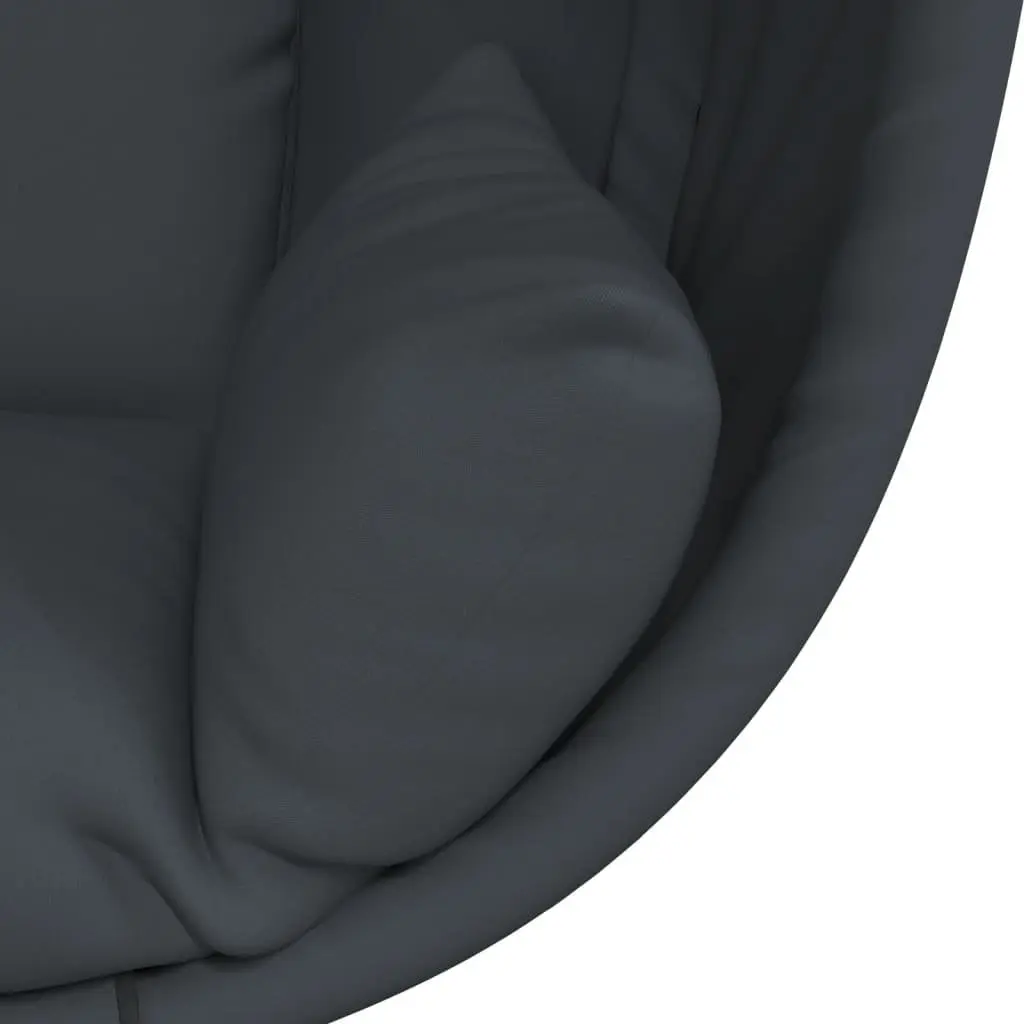 Hanging Egg Chair with Stand Steel Anthracite Outdoor Garden Patio Swing Seat