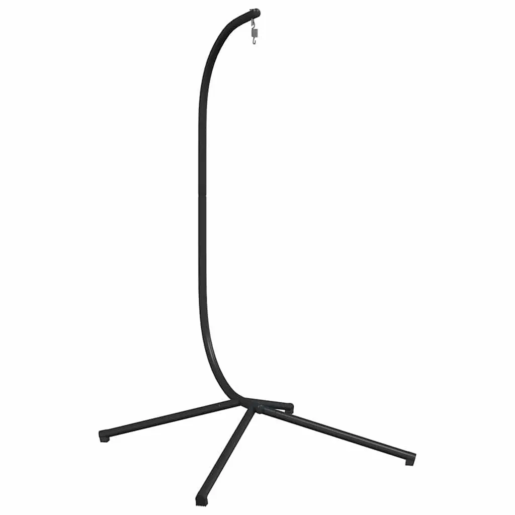 Hanging Egg Chair Stand Frame Steel Black Outdoor Porch Garden Swing Support