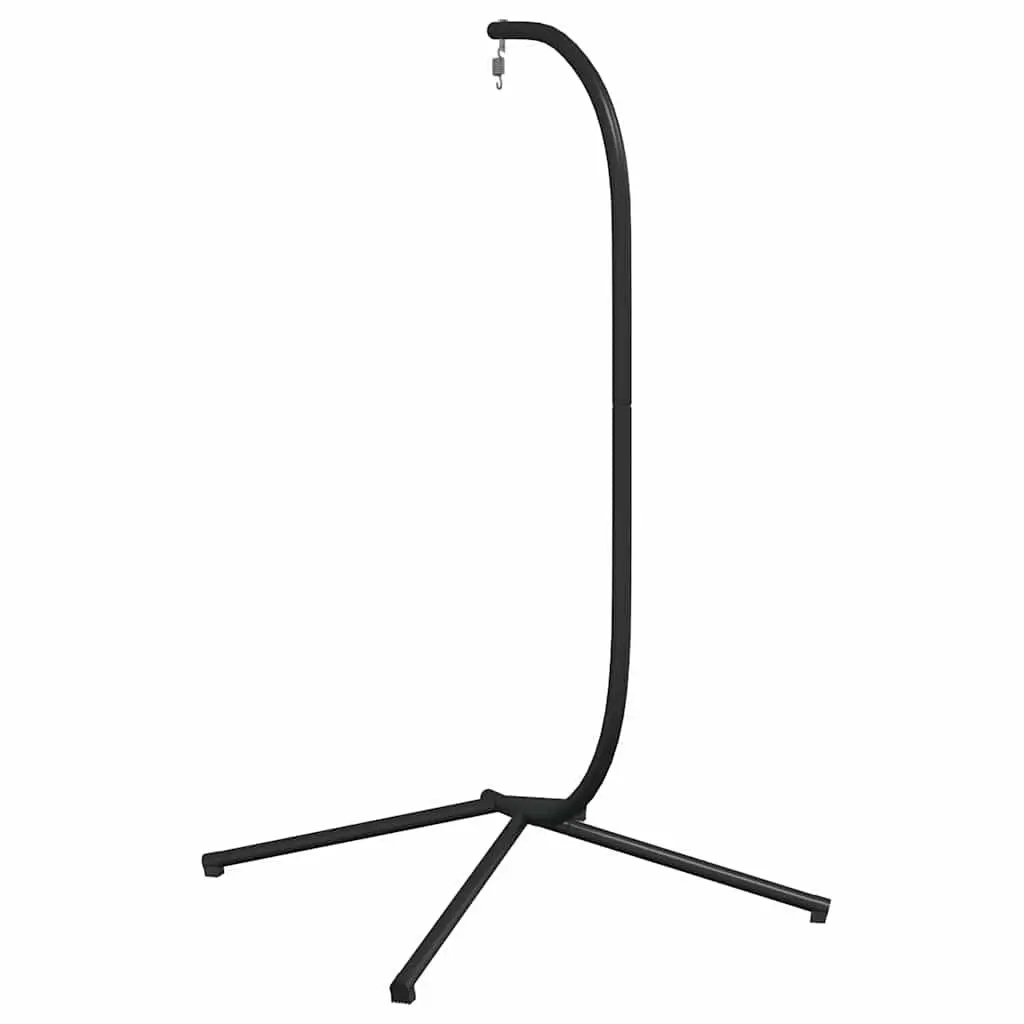 Hanging Egg Chair Stand Frame Steel Black Outdoor Porch Garden Swing Support