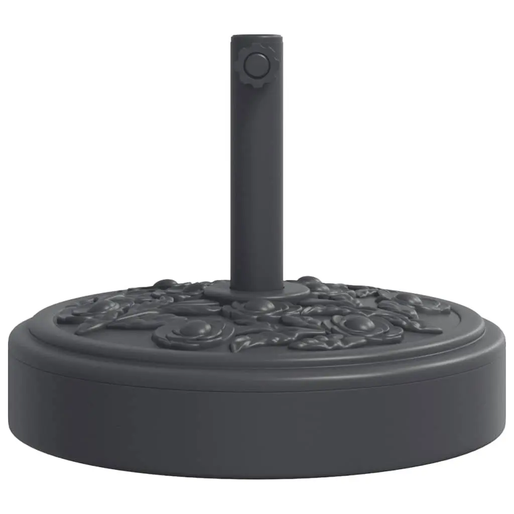 Parasol Base Round 25kg Stable Umbrella Stand Concrete Pole Adapter Black