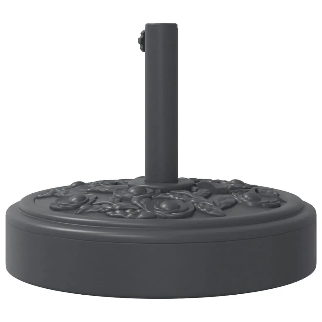 Parasol Base Round 25kg Stable Umbrella Stand Concrete Pole Adapter Black