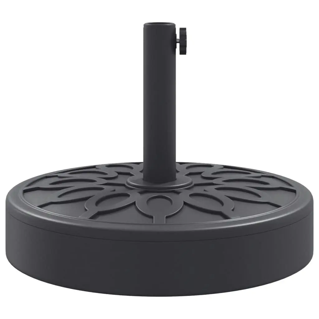 Parasol Base Round 25kg Outdoor Umbrella Stand Stable Pole Ø38 48mm Black