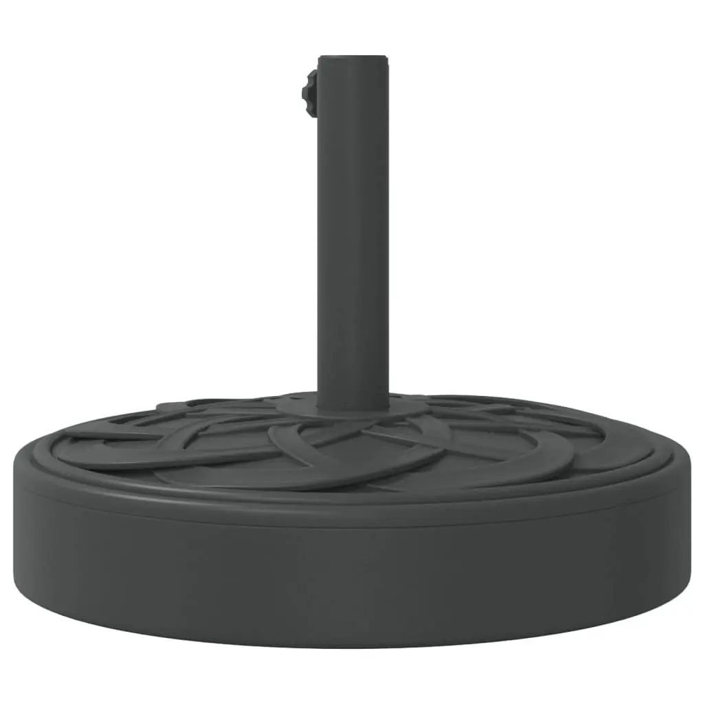 Parasol Base Concrete-filled Plastic 25kg Round Umbrella Stand Outdoor Garden Black