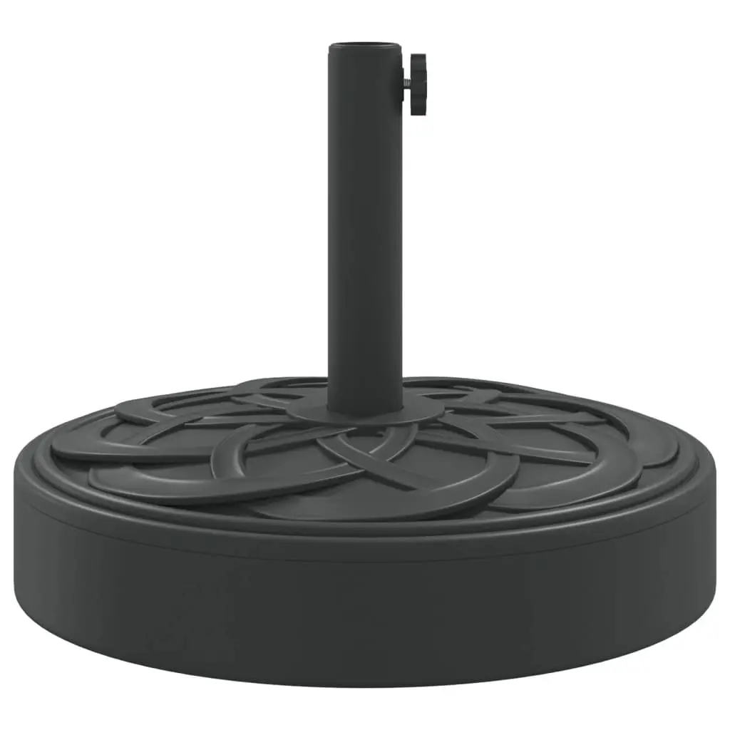 Parasol Base Concrete-filled Plastic 25kg Round Umbrella Stand Outdoor Garden Black