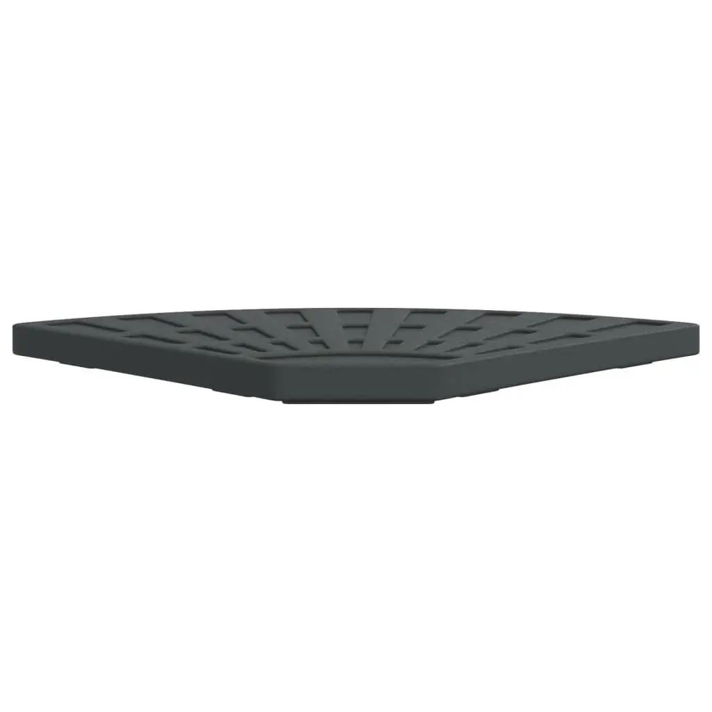 Parasol Base Weight Black 14kg with Handle Polyethene Concrete for Cross Stand Umbrella