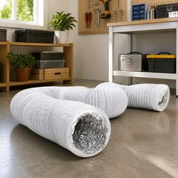 Ventilation Duct Aluminium PVC 6m Flexible Air Ductwork Heating Cooling System