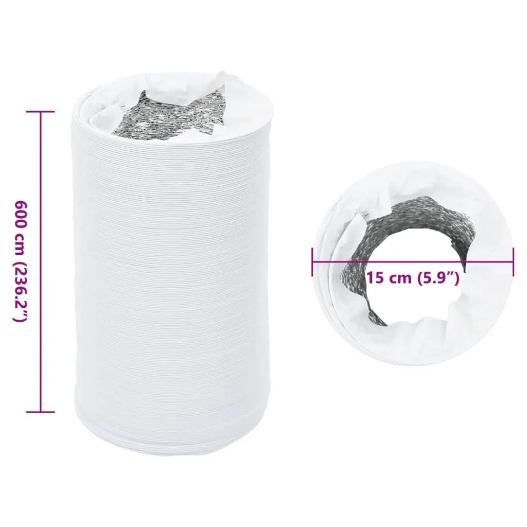 Flexible Air Ductwork Aluminium PVC 6m High-Temperature Resistant Ventilation System