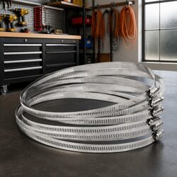 Practical Hose Clamps 6 Pack 91-165 mm for Home Use