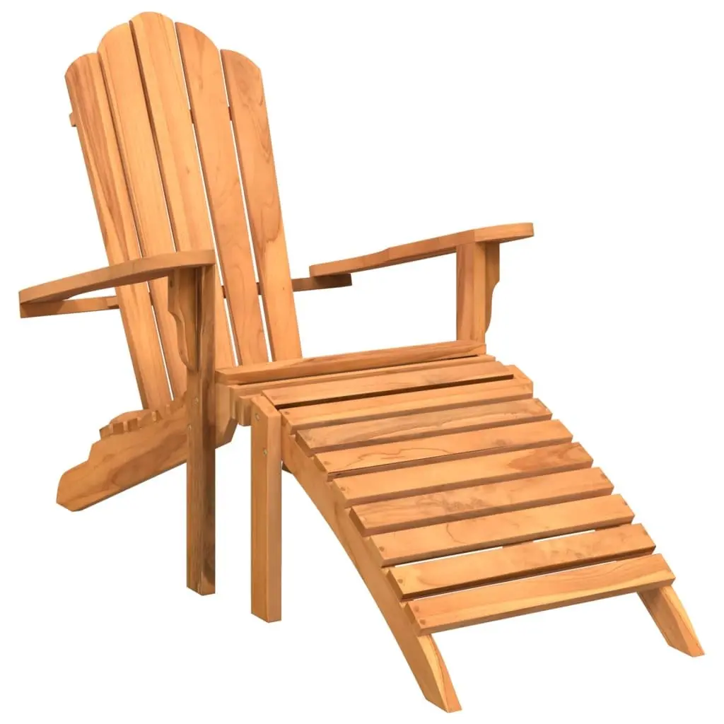 Adirondack Chair with Footrest for Outdoor Spaces