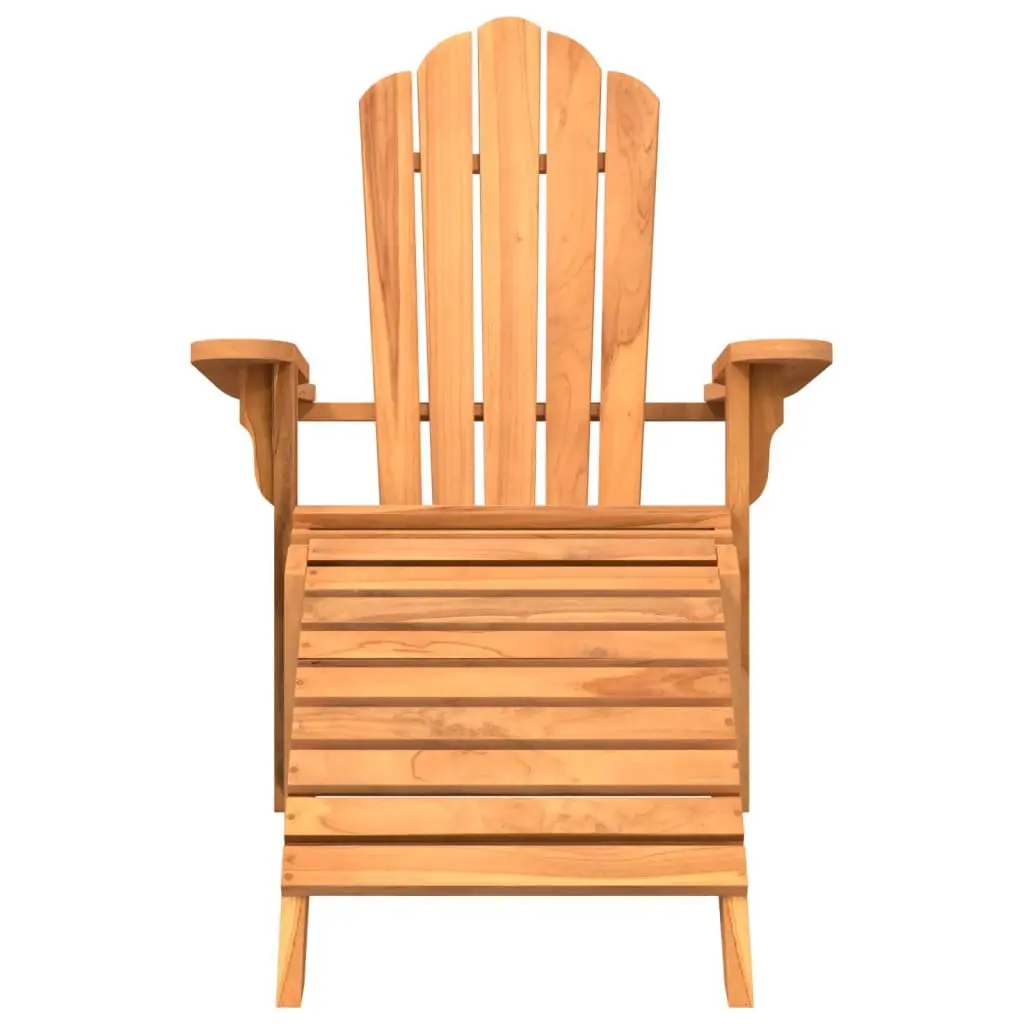 Adirondack Chair with Footrest for Outdoor Spaces