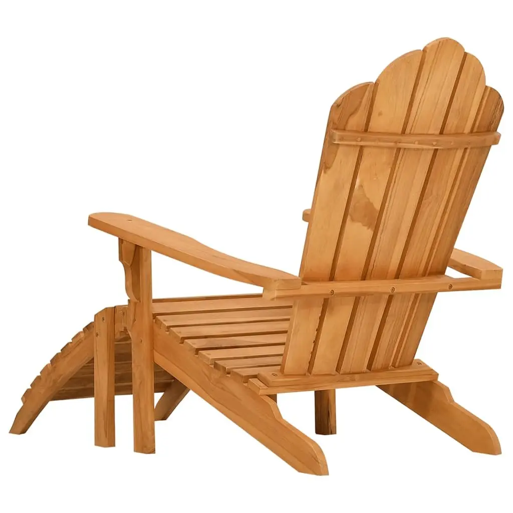 Adirondack Chair with Footrest for Outdoor Spaces