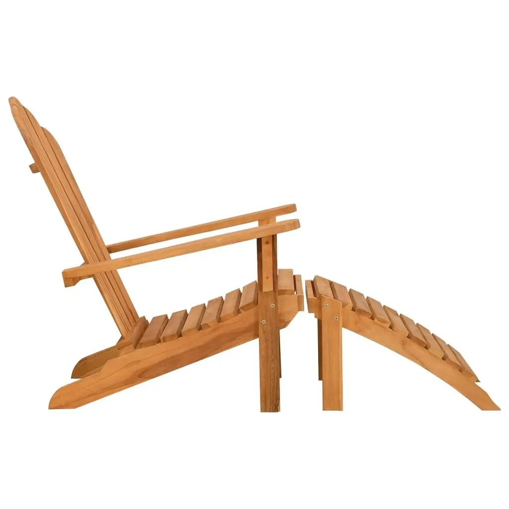 Adirondack Chair with Footrest for Outdoor Spaces