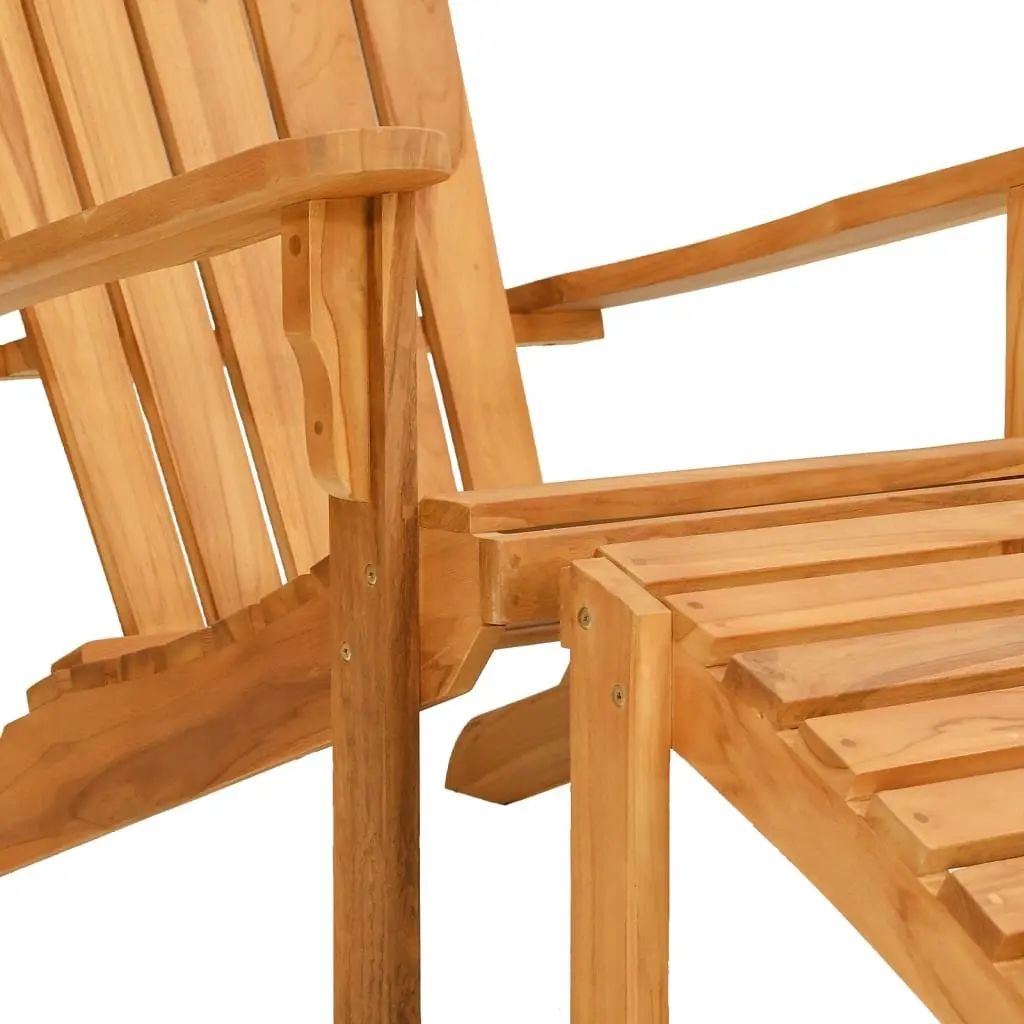 Adirondack Chair with Footrest for Outdoor Spaces