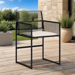 Practical Black Garden Chairs Set for Outdoor Relaxation