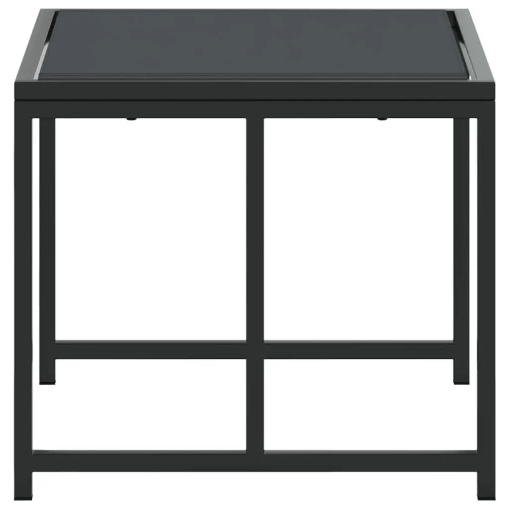 Garden Stools Steel Frame Textilene Fabric 4 Pieces Black