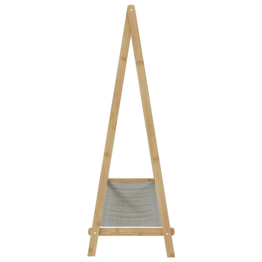 Bamboo Clothes Rack Foldable Garment Organiser with Shelves 106 x 34 x 102 cm Brown