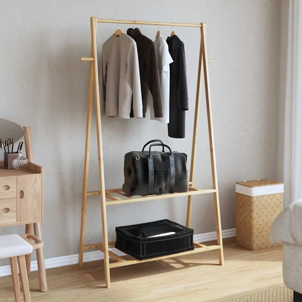 Bamboo Clothes Rack for Various Spaces