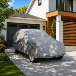 SUV Car Cover Grey M Size Non-Woven Fabric Storage Protection Windproof