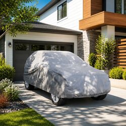 Practical SUV Car Cover: Grey, L Size for Everyday Use