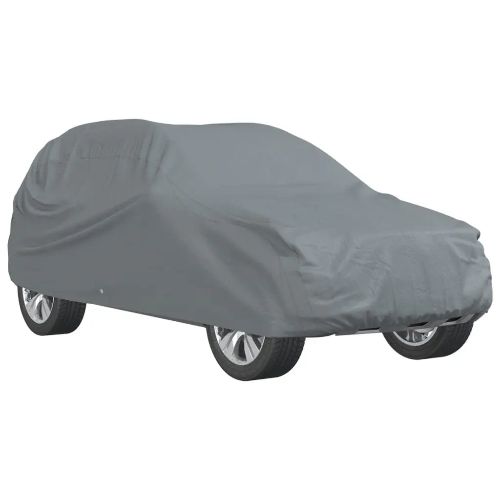 Grey SUV Car Cover L Size Non-Woven Fabric Breathable Water-Resistant Windproof with Storage Bag