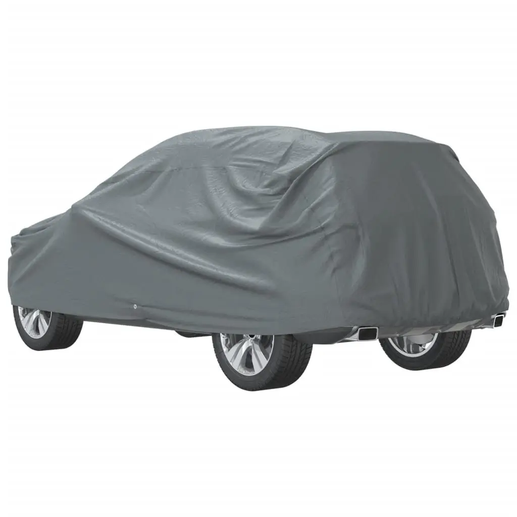 Grey SUV Car Cover L Size Non-Woven Fabric Breathable Water-Resistant Windproof with Storage Bag