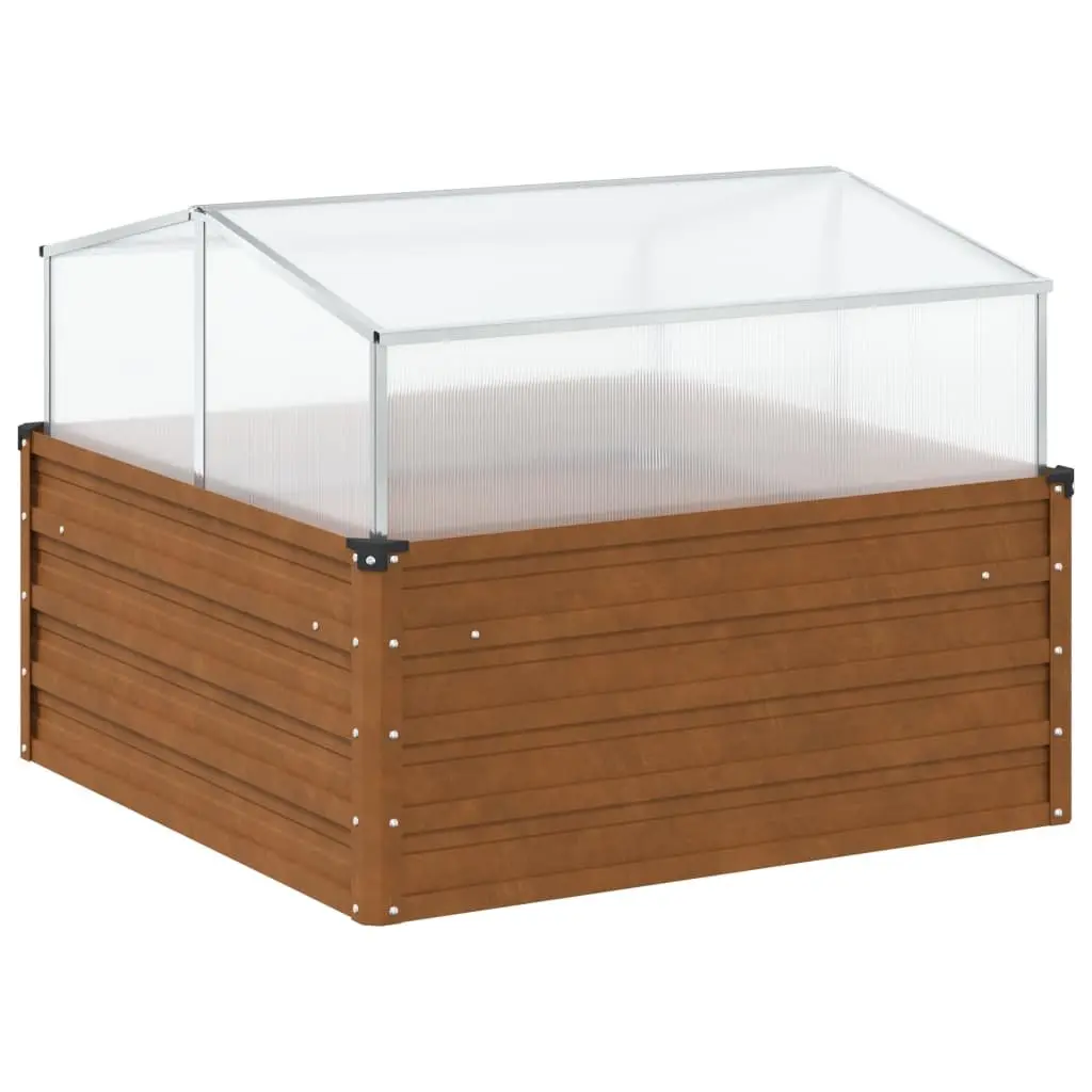 Garden Planter Weathering Steel Raised Bed Box Brown