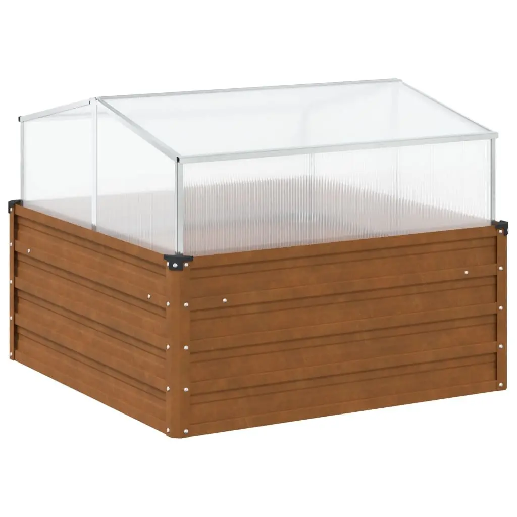 Garden Planter Weathering Steel Raised Bed Box Brown