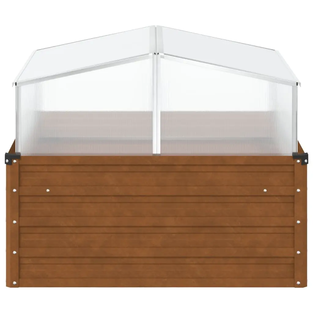 Garden Planter Weathering Steel Raised Bed Box Brown