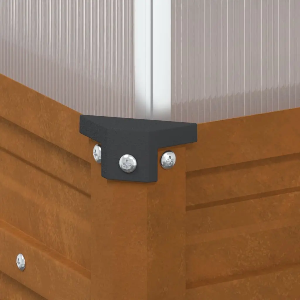 Garden Planter Weathering Steel Raised Bed Box Brown