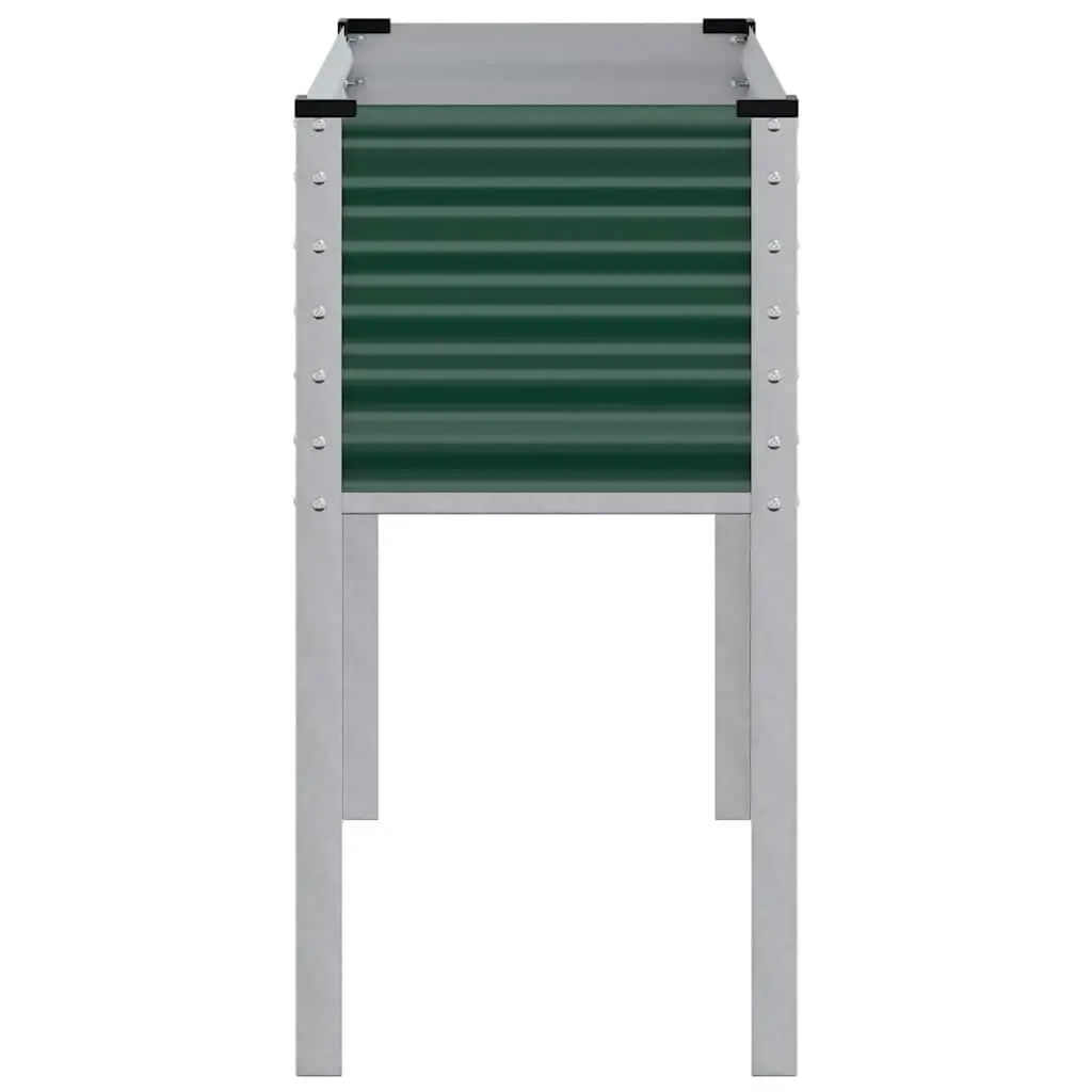 Garden Planter Box Steel 100 x 45 x 90 cm Green Outdoor Patio Balcony Flowers Plants Herbs