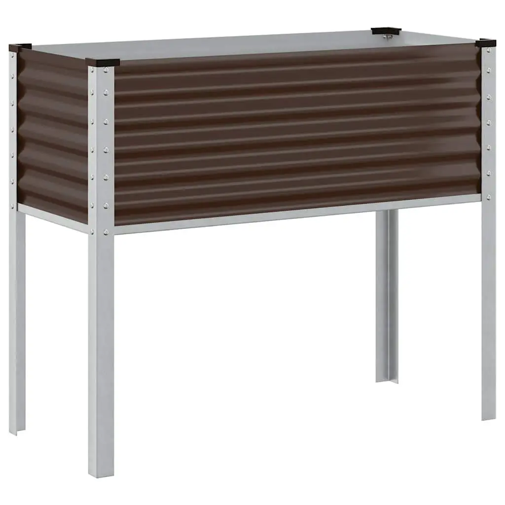 Garden Planter Box Steel Outdoor Raised Bed Flowers Vegetables Herbs Deck Patio