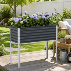 Versatile Steel Planter Box for Gardens and Patios