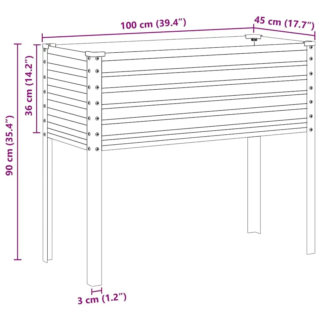 Steel Planter Box for Gardens and Patios