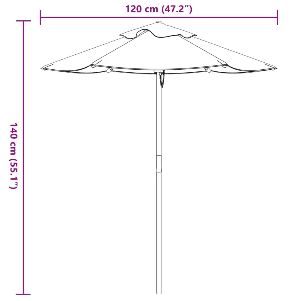 Kids Garden Umbrella Outdoor Patio Sunshade with Wooden Pole Multicolour