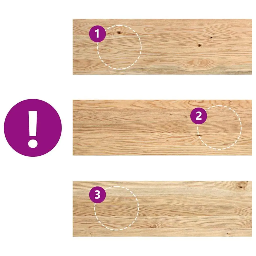 Solid Oak Wood Window Sills Untreated Natural Finish 80x25x2cm Interior Ledge 2 Pieces