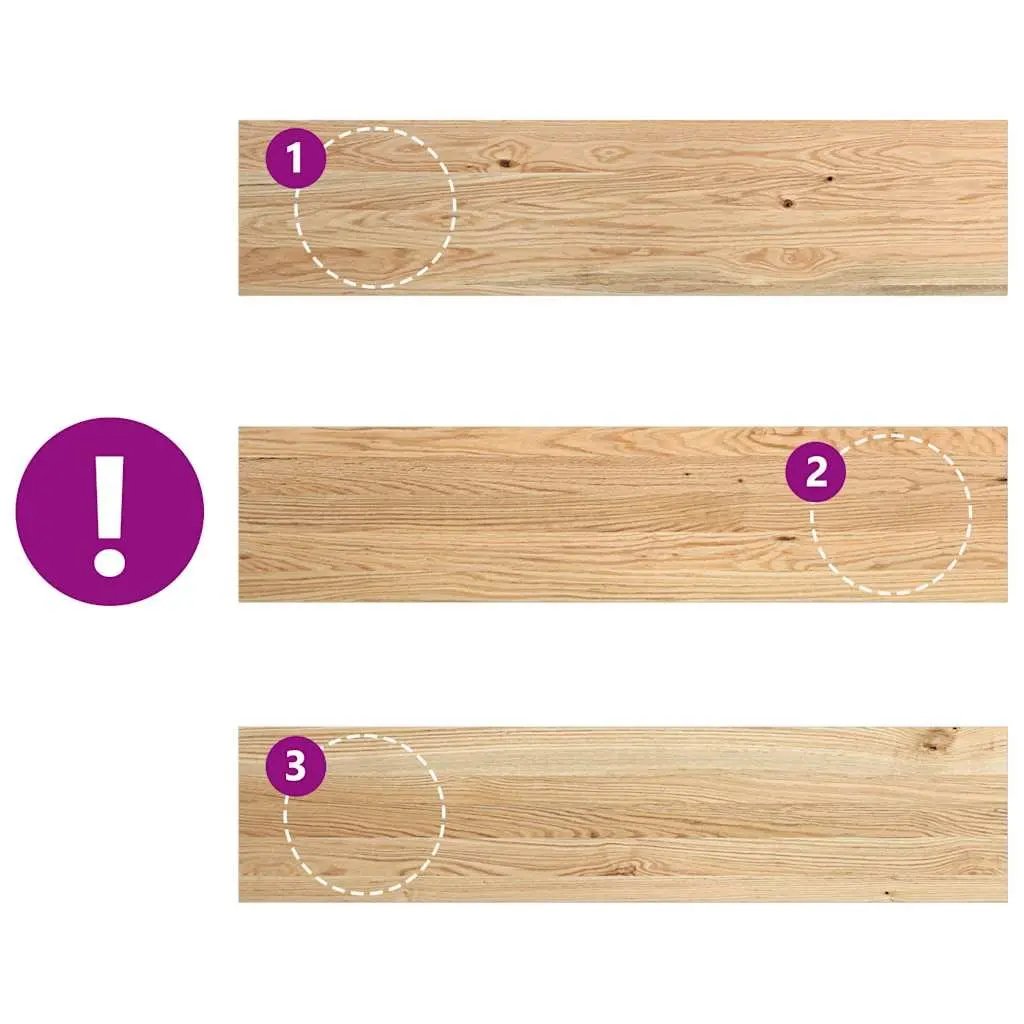 Solid Oak Wood Window Sills Untreated 110x25x2 cm Natural Finish Display Ledge 2 Pieces
