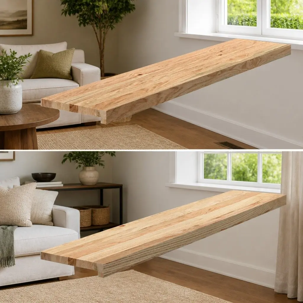 Window Sills Solid Oak Wood Untreated 120x25x2 cm Brown 2 Pcs