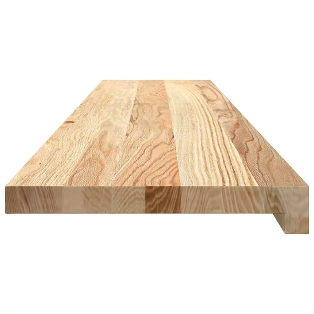 Window Sills Solid Oak Wood Untreated 120x25x2 cm Brown 2 Pcs