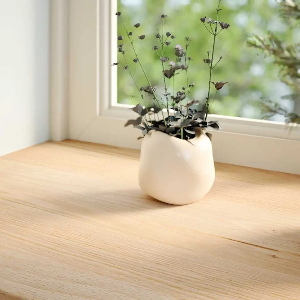 Solid Oak Wood Window Sills Natural Brown Untreated 80x30x2cm 2 Pieces
