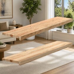 Window Sills Solid Oak Wood Untreated 120x30x2 cm Brown Display Ledge 2 pcs