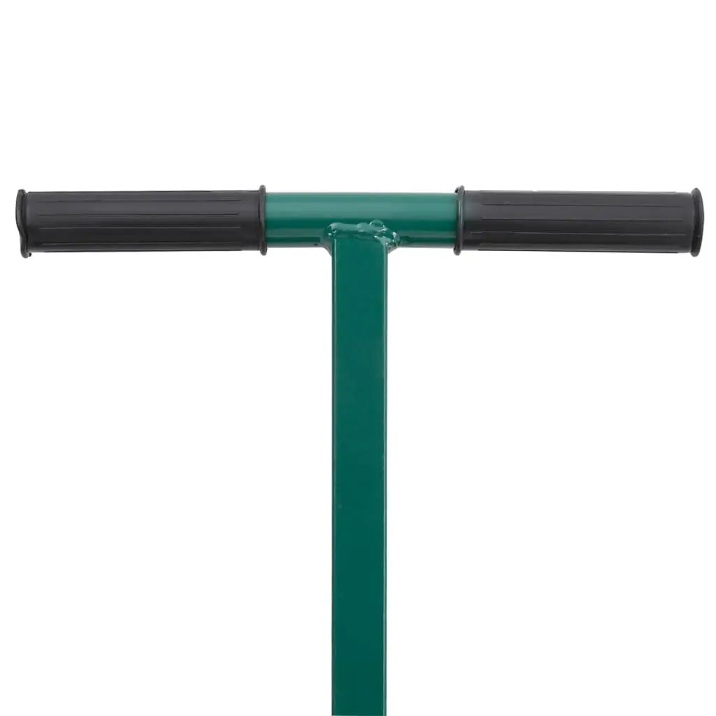 Compost Spreader Steel 75L Garden Roller Tool with Diamond-Shaped Roller for Even Distribution and T-Handle Control