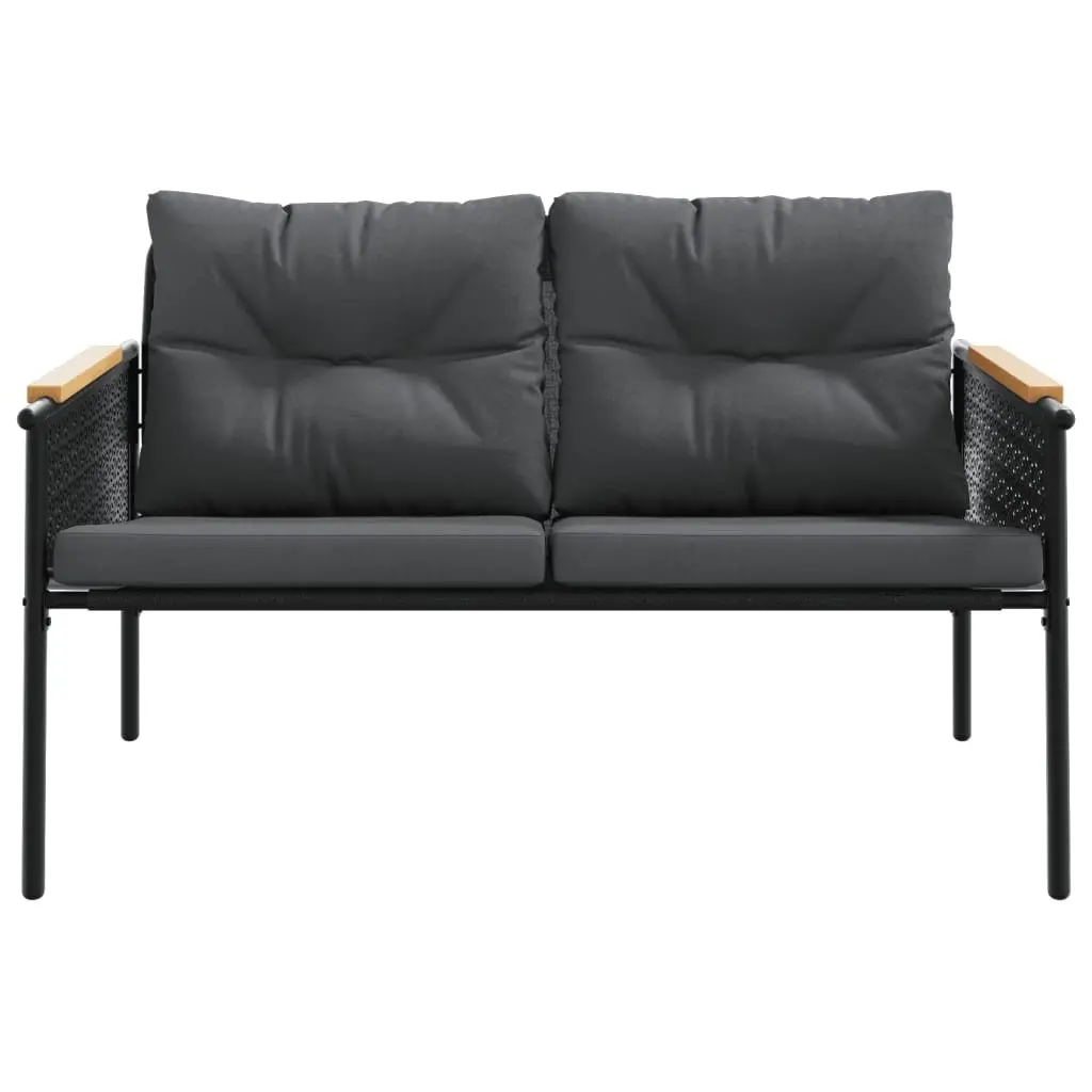 Garden Bench with Cushions for Outdoor Settings 116cm