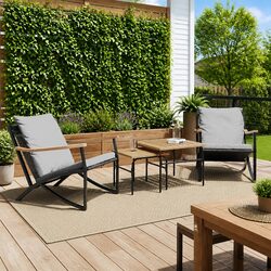 Practical Outdoor Seating - Cushioned Garden Chairs Set of 2