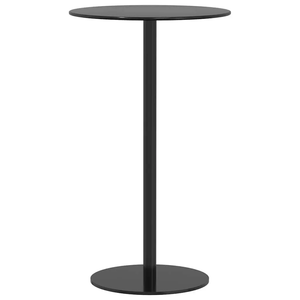 Round Garden Table Steel Frame Ø60cm Black Outdoor Patio Furniture