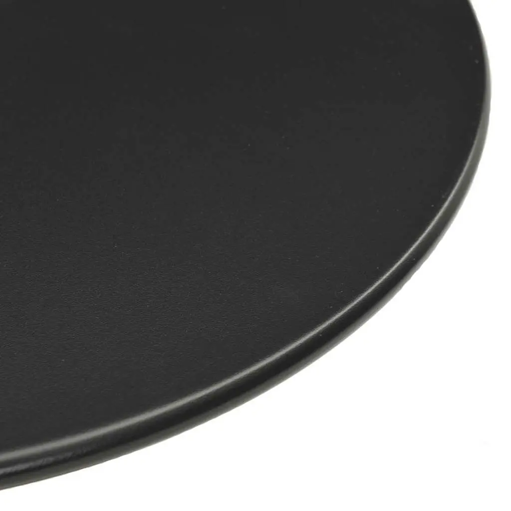 Round Garden Table Steel Frame Ø60cm Black Outdoor Patio Furniture