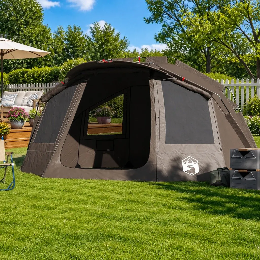 Fishing Tent 5-Person Grey Waterproof Camping Shelter Outdoor Sun Shade