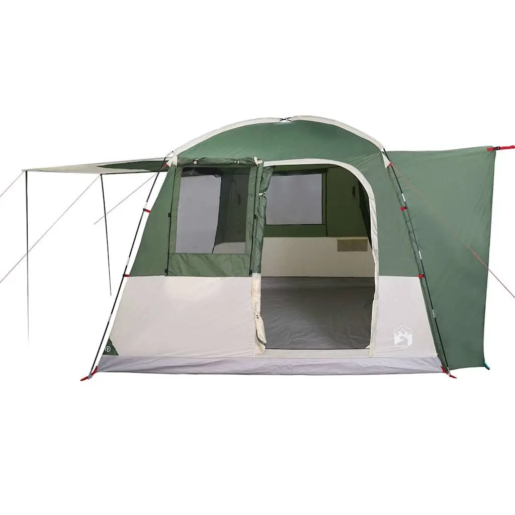 Car Tent Waterproof 4-Person Green Polyester with E-Port