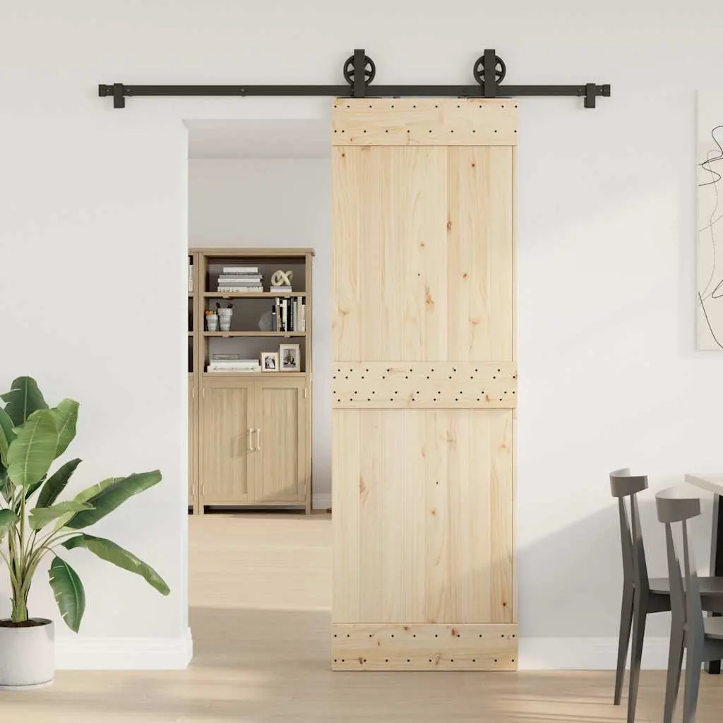 Sliding Door Hardware Kit 183cm Steel Track Rail System Floor Guide Barn Door