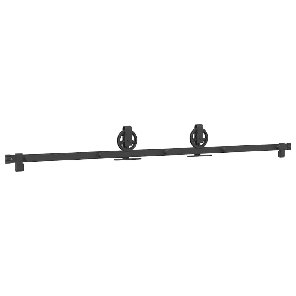 Sliding Door Hardware Kit 183cm Steel Track Rail System Floor Guide Barn Door